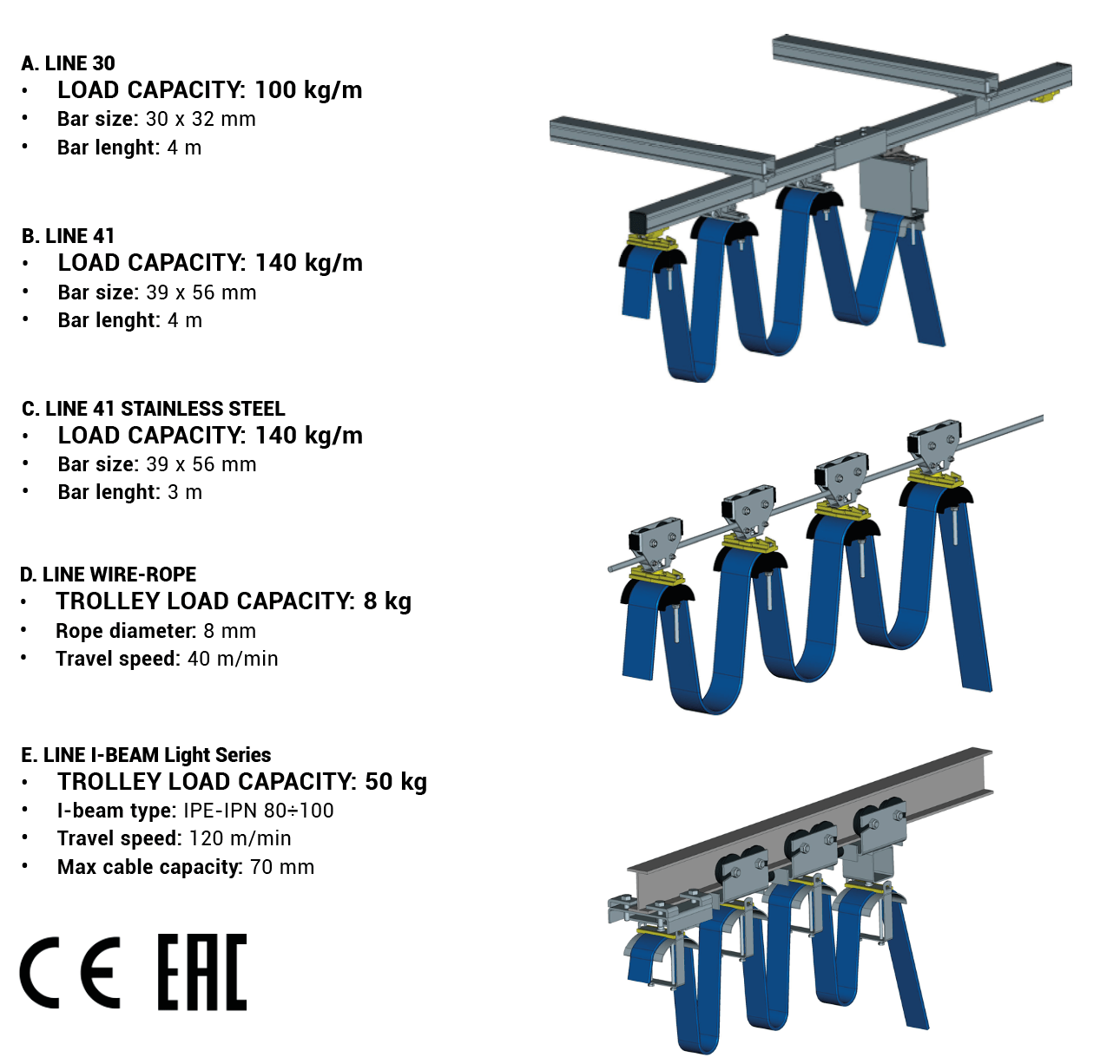 Festoni line30-line41-linewirerope-lineibeam
